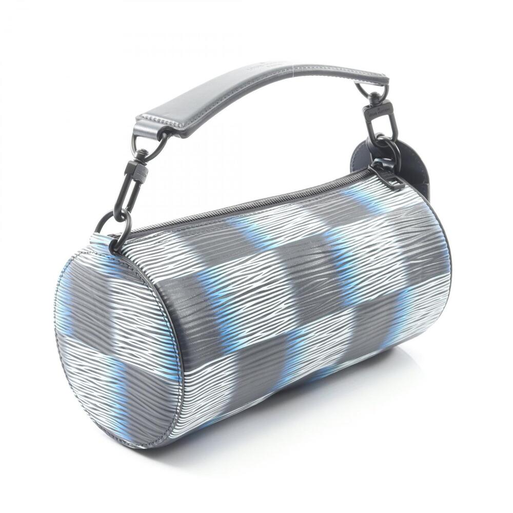 Louis Vuitton Soft Polochon Handbag Leather Epi Blue Black